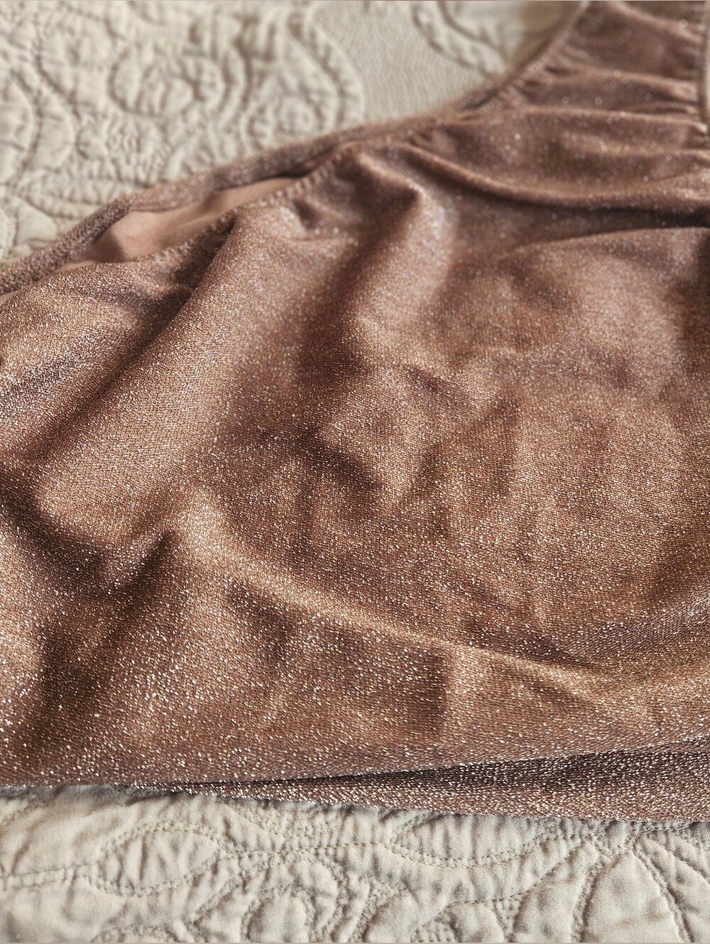 Shimmery One Shoulder Halter/ Cropped/ Top 2X